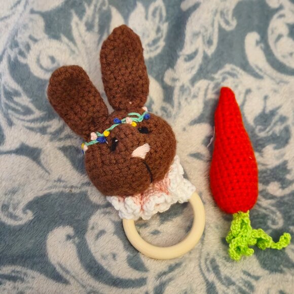 Baby's First Chocolate Bunny (Rattle and Teether) - Picture 1 of 2